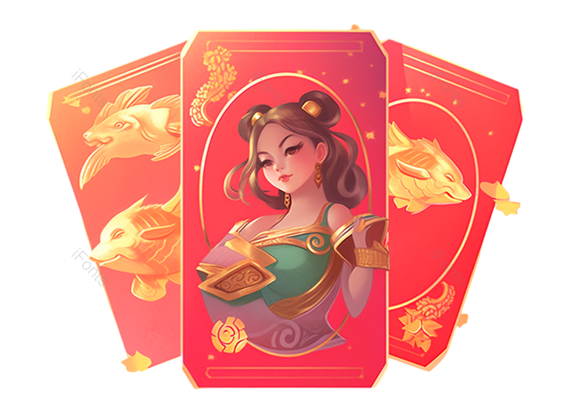 人物图片,新春红包元素,红色PNG,春节红包免抠素材